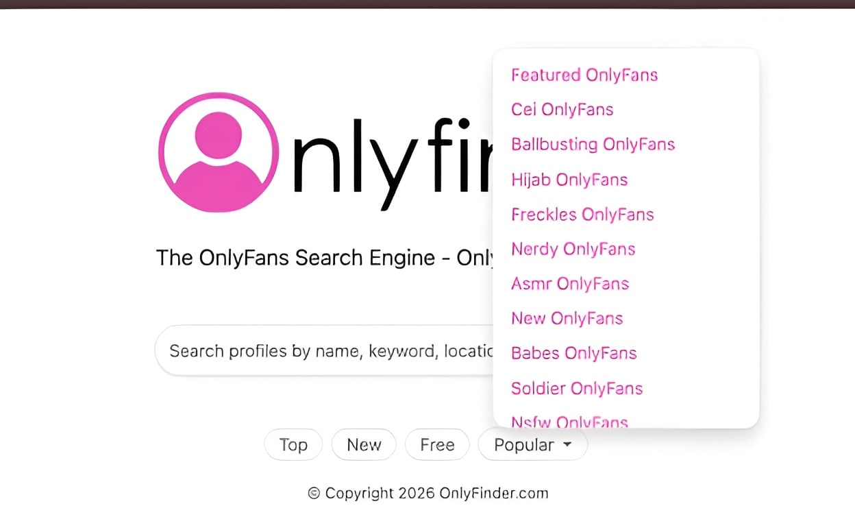 OnlyFinder content categories