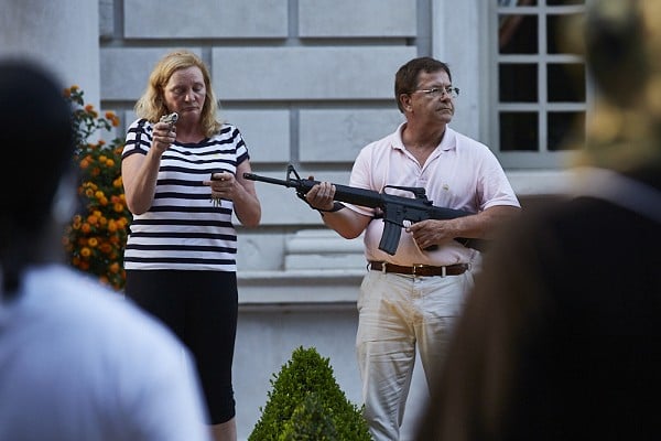 Gun-Swinging Lawyers Confront Protesters in Central West End